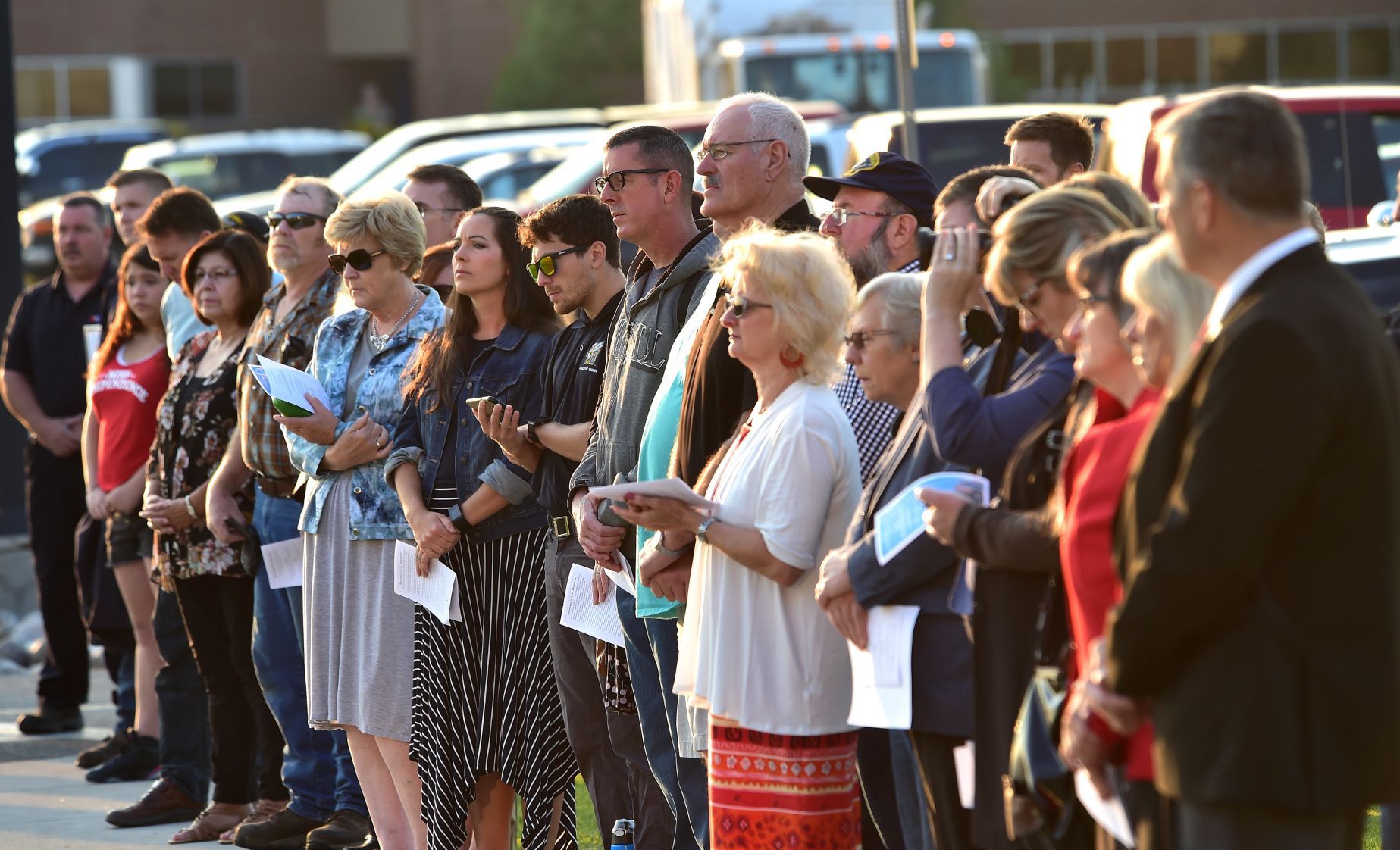 Memorial crowd